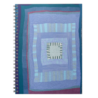 Blå modernt quilt anteckningsbok