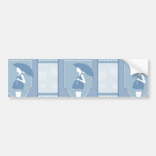 blå moderskap bildekal