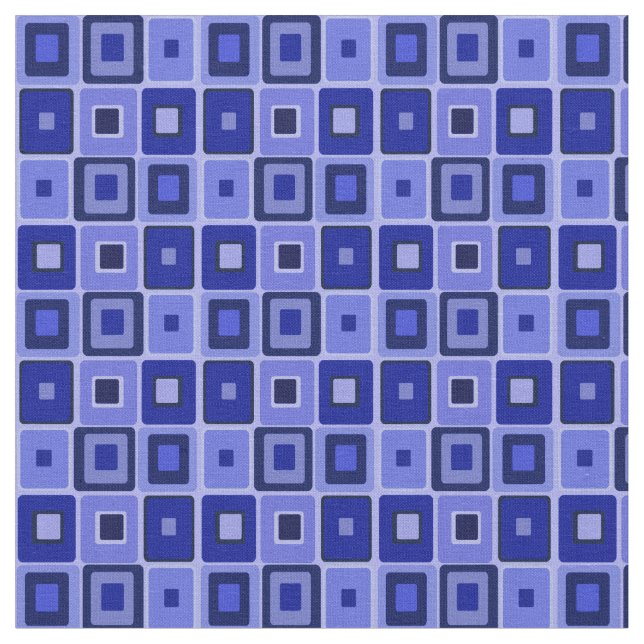 Blå Modets kvadratstruktur Tyg (Närbild)