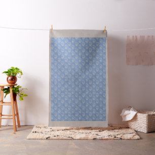 Blå moln Swirled Fabric Tyg
