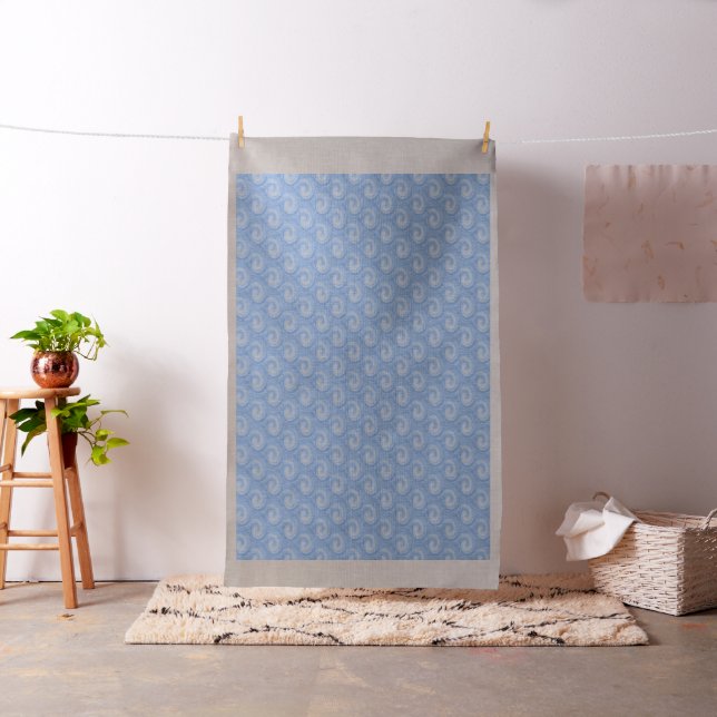 Blå moln Swirled Fabric Tyg (In Situ)