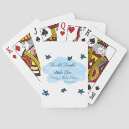 Blå moln, twinkle, lilla stjärnornas baby-sko casinokort