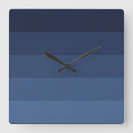 Blå monokromatisk fyrkantig klocka
