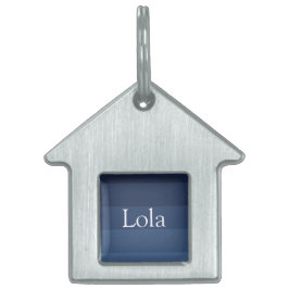 Blå monokromatisk ID-bricka husdjur