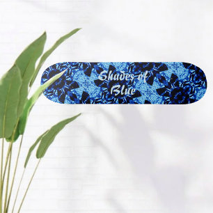 Blå Mönster-Anpassadet Mini Skateboard Bräda 18,5 Cm