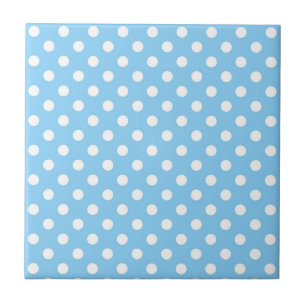 blå mönster med vit polka dots kakelplatta