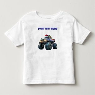Blå Monster Truck Barn T-shirt Redigerbar