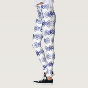 Blå monsterkrabba leggings