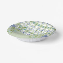 Blå mönstrad Blommigt