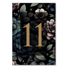 Blå Moody Blommigten Bord 11 Bordsnummer