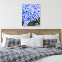Blå Mophead Hortensia Blommande Blomma Canvastryck