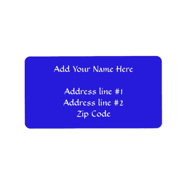 Blå Mor-blå Adressetikett (Framsidan)