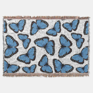 Blå morfo butterflies filt