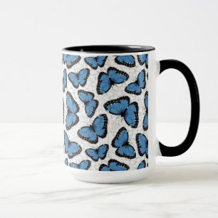 Blå morfo butterflies mugg
