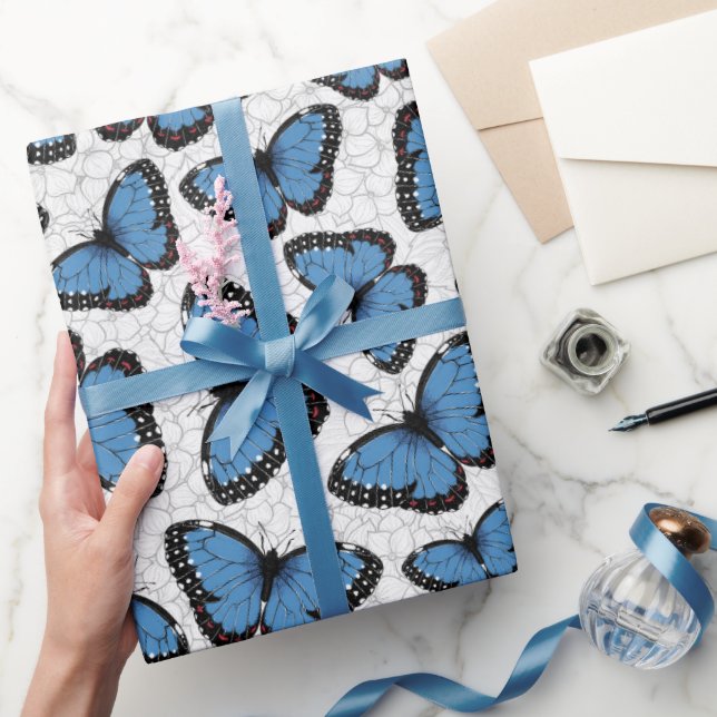 Blå morfo butterflies presentpapper (Gifting)