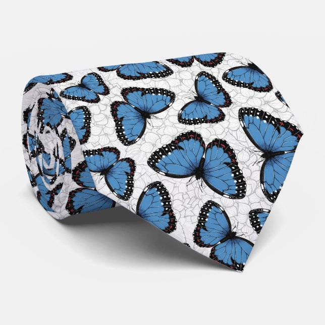 Blå morfo butterflies slips (Rullad)