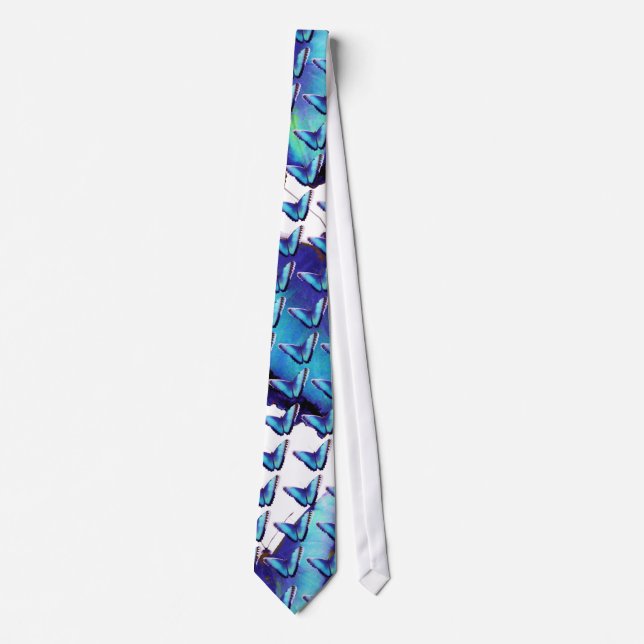 Blå morfo Butterfly Tie Slips (Framsida)