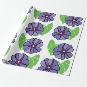 Blå Morgonstjärna Blommor Blomster Presentpapper