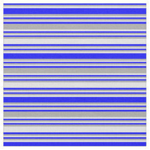 Blå, Mörk Grått och lavender Stripe Mönster Tyg