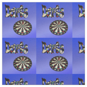 Blå mörka Logotyp Dartboard-design. Tyg
