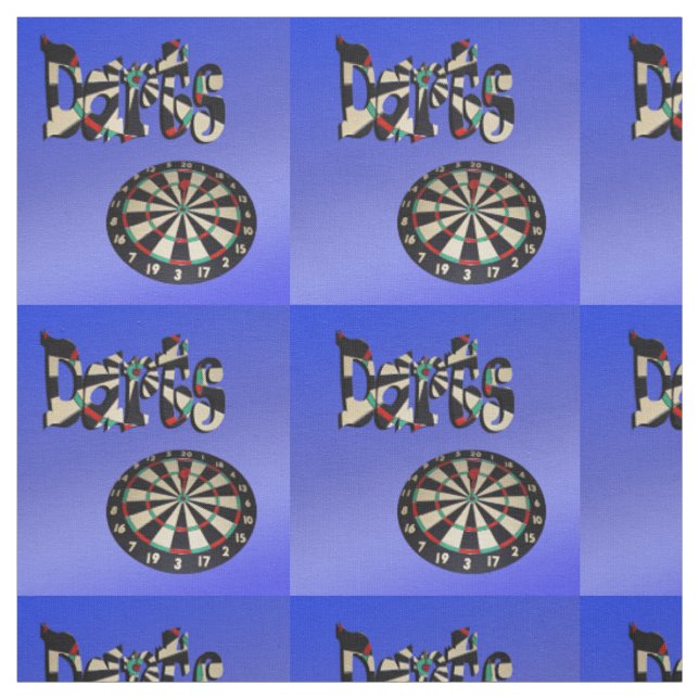 Blå mörka Logotyp Dartboard-design. Tyg (Provkarta)