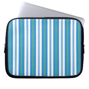 Blå Morning Glory-randig neopren-datorfodral Laptop Sleeve