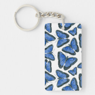 Blå morpho butterfly mönster