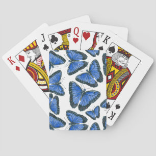 Blå morpho butterfly mönster kortlek