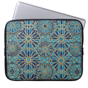 blå mosaik laptop fodral