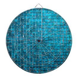 Blå mosaik mönster darttavla