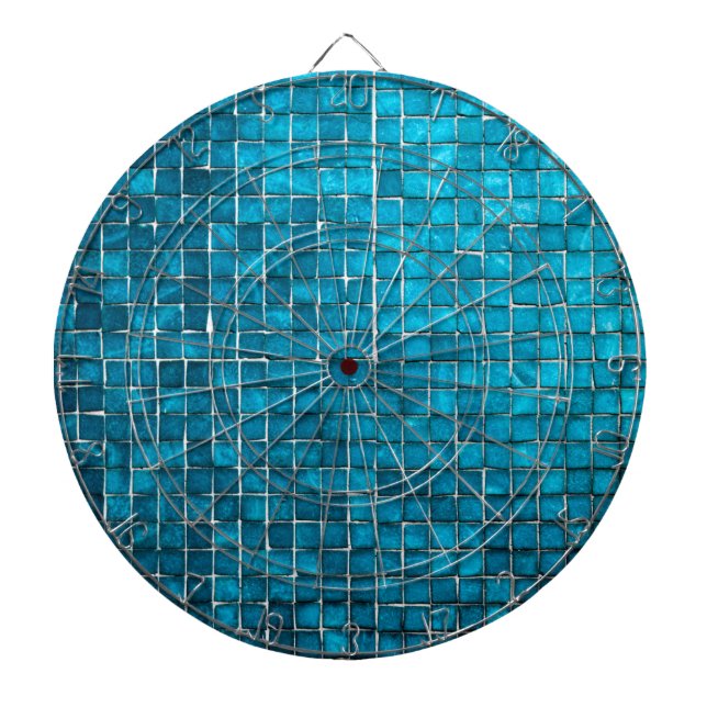 Blå mosaik mönster darttavla (Framsidan)