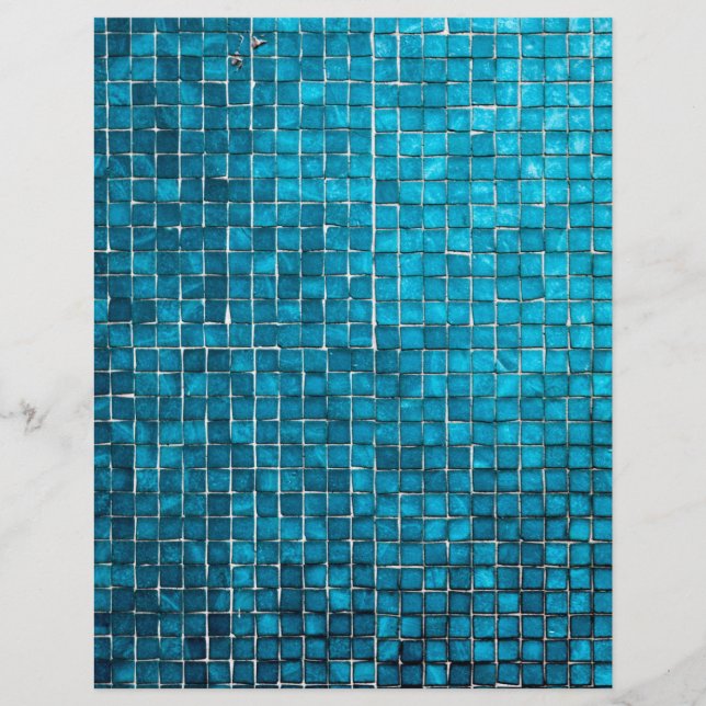 Blå mosaik mönster reklamblad (Framsidan)