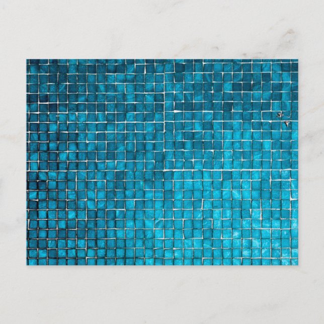 Blå mosaik mönster vykort (Framsida)