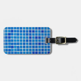 Blå mosaikplatta bagagebricka