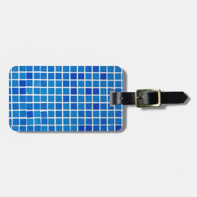 Blå mosaikplatta bagagebricka (Horisontell Framsida)