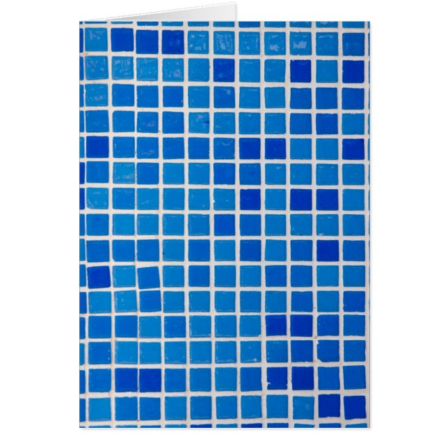 Blå mosaikplatta hälsningskort (Framsidan)