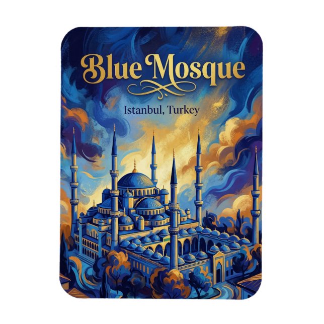 Blå moskén, Istanbul, Marmara Magnet (Vertikal)
