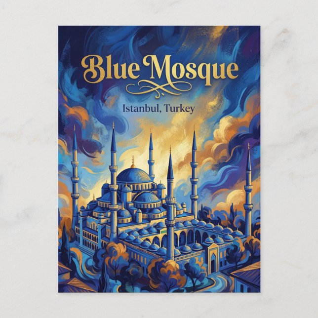 Blå mosken, Istanbul, Marmararegionen Vykort (Framsida)
