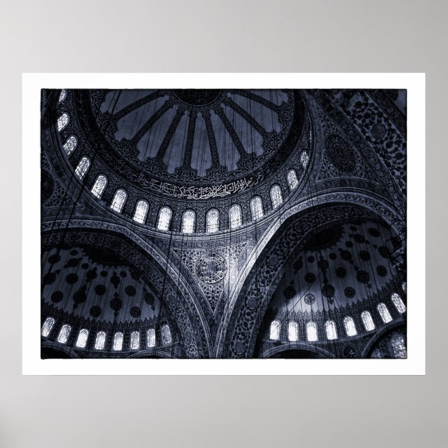 Blå moskén, Istanbul /Turkiet Poster (Framsidan)