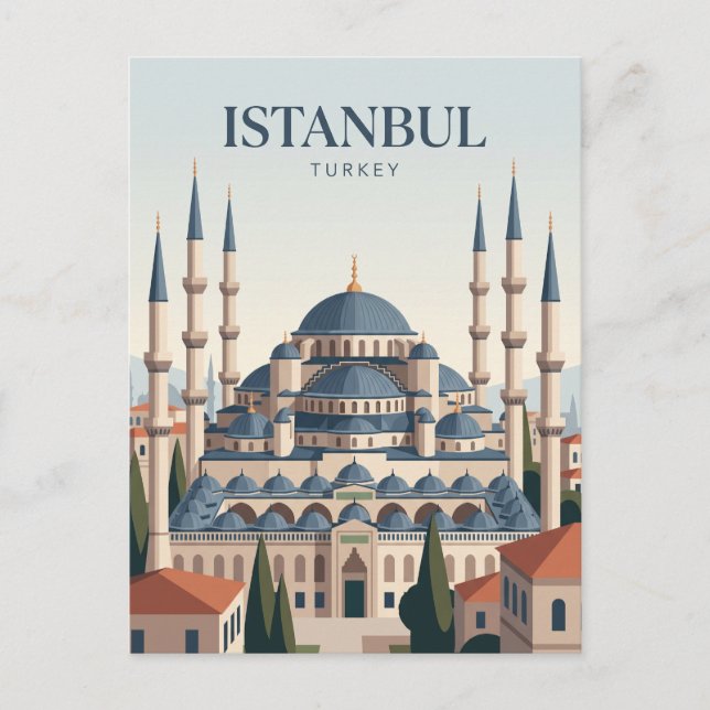 Blå moskén Turkiet Vykort (Framsida)