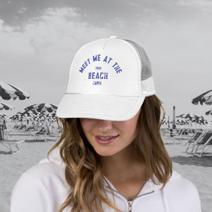 Blå Möt Mig På Stranden Personlig  Keps