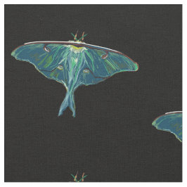 Blå Moth Fjäril Tyg