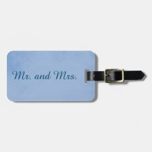 Blå Mr och Mrs Parchment Bagagebricka