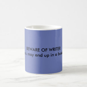 Blå Mugg med skrivtext