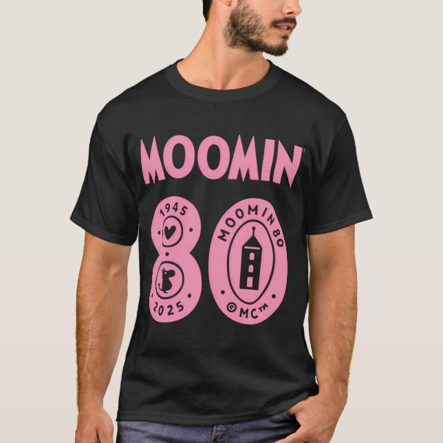 Blå Muminpappa Vinterspel Framåt Moomintroll T Shirt (Framsida)