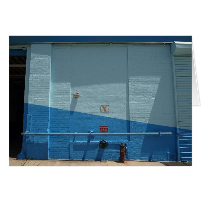 Blå mur 5x7 hälsningskort (Framsidan Horizontal)