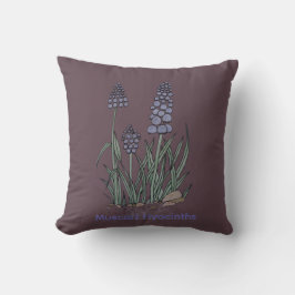 Blå Muscari Hyacinter Kudde
