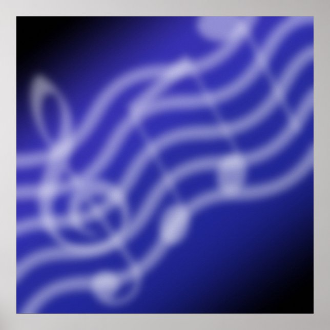 Blå musik poster (Framsidan)