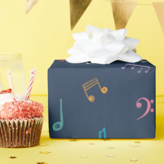 Blå musik presentpapper