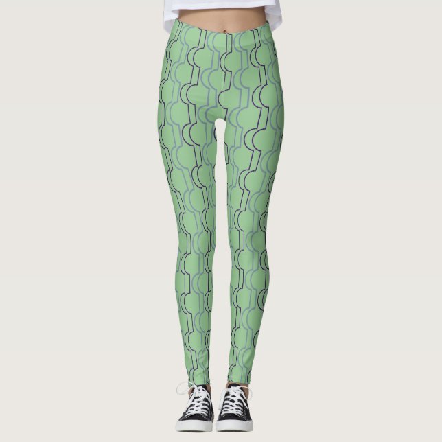 Blå musslor leggings (Framsida)